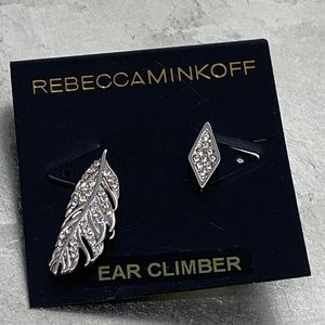 REBECCA MINKOFF Asymmetrical Ear Climber Earrings
